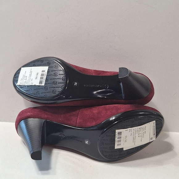 Giani Bernini "NEW" Oxblood Sweets Classic Preppy Faux Suede Heels Size 7 - Picture 6 of 11